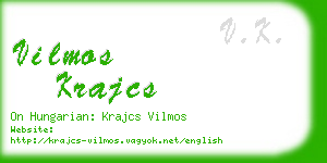 vilmos krajcs business card